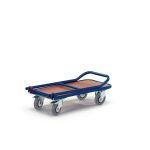 Rollcart Schiebebügelwagen/Klappbügel 02-4562, Ladefläche 720x450 mm, Tragkraft: 150 kg, blau