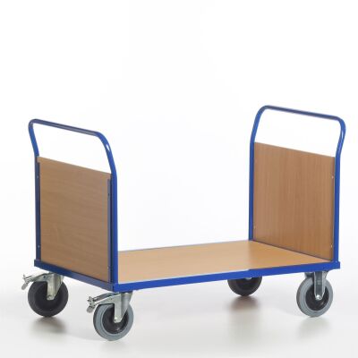 Rollcart Doppelstirnrandwagen 02-6045, Ladefläche 850x500 mm, Tragkraft: 500 kg, blau