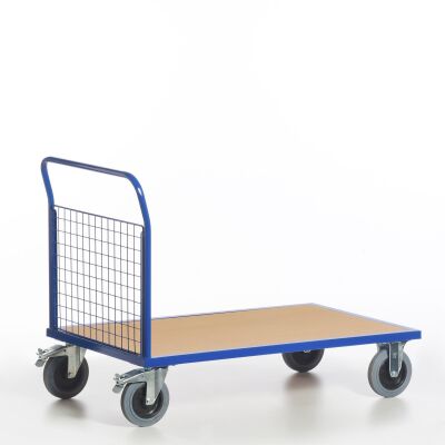 Rollcart Gitter-Stirnrandwagen 02-6035, Ladefläche 850x500mm, Tragkraft: 500 kg, blau