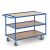 Rollcart 3 Etagen Tischwagen 08-7434, Ladefläche 990x590mm, Tragkraft 300 kg, blau