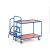 Rollcart 2 Etagen und 2 Trittstufen Tischwagen 08-7271, Ladefläche 990x590mm, Tragkraft 300 kg, blau