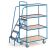Rollcart 4 Etagen und 4 Trittstufen Tischwagen 08-7274, Ladefläche 990x590mm, Tragkraft 300 kg, blau