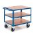 Rollcart 3 Etagen, schwerer Tischwagen 06-7535, Ladefläche 850x500mm, Tragkraft 600 kg, blau