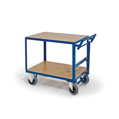 Rollcart Tischwagen mit Totmannbremse - Ladefläche LxB: 1000x700mm
- Außenmaß LxB: 1200x700mm
- Tragkraft: 600kg
