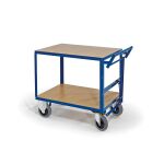 Rollcart Tischwagen mit Totmannbremse - Ladefläche LxB: 1000x700mm
- Außenmaß LxB: 1200x700mm
- Tragkraft: 600kg