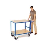 Rollcart Tischwagen mit Totmannbremse - Ladefläche LxB: 1000x700mm
- Außenmaß LxB: 1200x700mm
- Tragkraft: 600kg