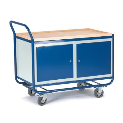 Rollcart Montagewagen 07-4346, 2 Stahlschränke, Ladefläche: 1000x575mm, Tragkraft: 300 kg