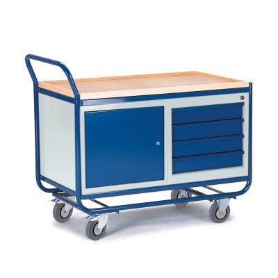 Rollcart Montagewagen 07-4356,  Stahl- und Schubladenschrank, Ladefläche: 1000x575mm, Tragkraft: 300kg