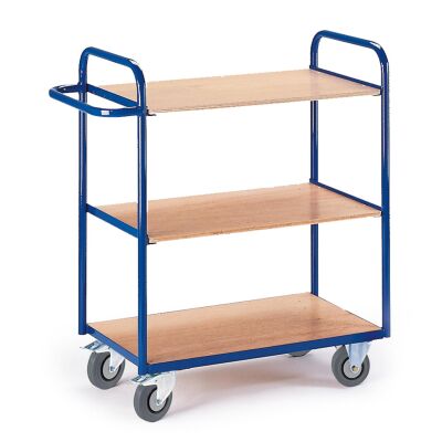 Rollcart Etagenwagen o. Wände 08-7312, Ladefläche 1000x500mm, Tragkraft 150 kg, blau