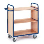 Rollcart Etagenwagen mit 2 Holzwänden 08-7322,...