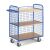 Rollcart Etagenwagen mit 3 Gitterwänden  08-7352, Ladefläche 1000x490mm, Tragkraft 150 kg, blau