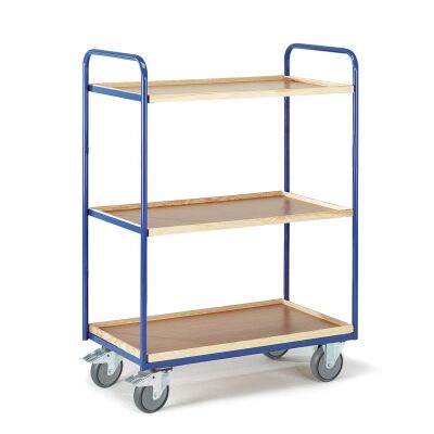 Rollcart Etagenwagen 3 Kästen 08-7246, Ladefläche 1000x575mm, Tragkraft 250 kg, blau