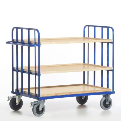 Rollcart Etagenwagen (Grundmodell!) Kästen 08-7362, Ladefläche 1175x775mm, Tragkraft 500 kg, blau