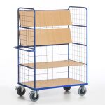 Rollcart Klapp-Etagenwagen mit Gitter  08-7817, Ladefläche 1000x800mm, Tragkraft 600 kg, blau
