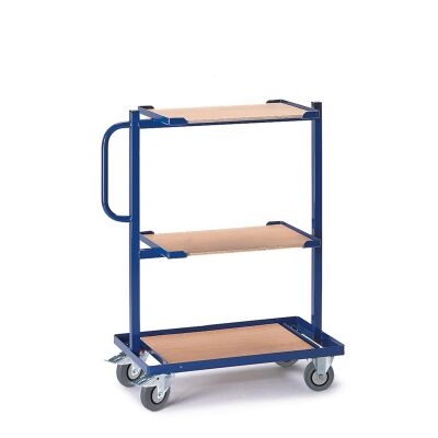 Rollcart Beistellwagen fest, offen 16-4340, Ladefläche 620x410mm, Tragkraft 200 kg, blau