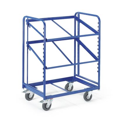 Rollcart Eurokastenwagen, offen 16-4343, Ladefläche 1240x620mm, Tragkraft 200 kg, blau