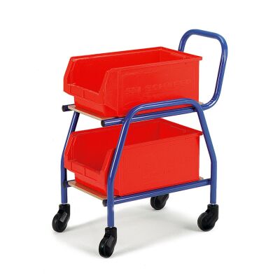 Rollcart Zubringer, Ladefläche 495x275mm, Tragkraft 100 kg, blau