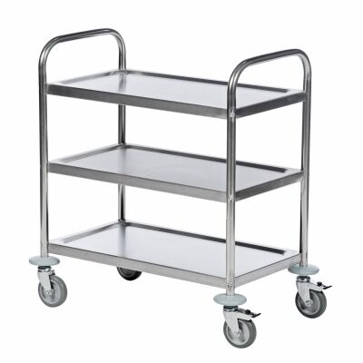 Rollcart Tischwagen 3 Etagen \"Baukastensystem\" - Ladefläche LxB: 685x380mm
- Außenmaß LxB: 710x400mm
- Tragkraft: 100kg