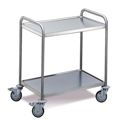 Rollcart Tischwagen 2 Etagen \"Standard Ausführung\" - Ladefläche LxB: 1000x600mm
- Außenmaß LxB: 1100x700mm
- Tragkraft: 80kg