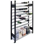 GR, Weinregal 1800 x 1000 x 250 mm, schwarz/silber, 9...