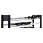 GR, Weinregal 1800 x 1000 x 250 mm, schwarz/silber, 9 Ebenen für 72 Flaschen