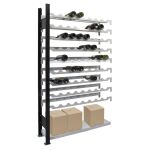 AR, Weinregal 1800 x 1000 x 250 mm, schwarz/silber, 9...