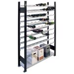 GR, Weinregal 2300 x 1000 x 250 mm, schwarz/silber, 12...