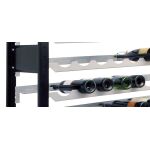 AR, Weinregal 2300 x 1000 x 250 mm, schwarz/silber, 12 Ebenen für 96 Flaschen