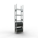 GR, Räder-/Reifenregal, 3500 x 900 x 400 mm, verzinkt, 5 Lagerebenen á 150 kg Fachlast pro Ebene