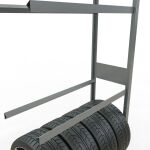 AR, Räder-/Reifenregal, 3500 x 1000 x 400 mm, verzinkt, 5 Lagerebenen á 150 kg Fachlast pro Ebene