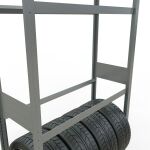 GR, Räder-/Reifenregal, 3500 x 1050 x 400 mm, verzinkt, 5 Lagerebenen á 150 kg Fachlast pro Ebene