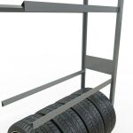 AR, Räder-/Reifenregal, 3500 x 1050 x 400 mm, verzinkt, 5 Lagerebenen á 150 kg Fachlast pro Ebene