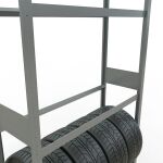 GR, Räder-/Reifenregal, 3500 x 1150 x 400 mm, verzinkt, 5 Lagerebenen á 150 kg Fachlast pro Ebene