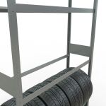 GR, Räder-/Reifenregal, 3500 x 1300 x 400 mm, verzinkt, 5 Lagerebenen á 150 kg Fachlast pro Ebene