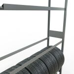 AR, Räder-/Reifenregal, 3500 x 1500 x 400 mm, verzinkt, 5 Lagerebenen á 150 kg Fachlast pro Ebene