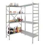 AR, Lebensmittelregal 1800 x 800 x 400 mm, Edelstahl, 4...