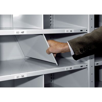 Stecktrennblech, 400 x 390 mm (T x H), verzinkt für MULTIplus150-Fachböden