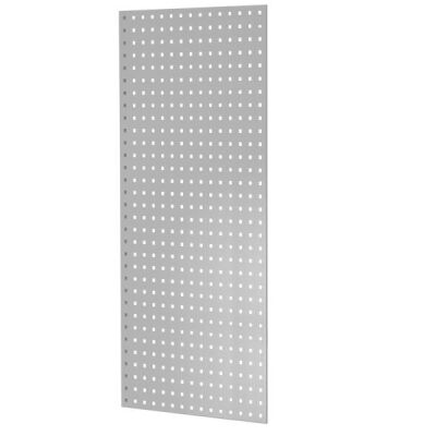 Lochplatten-Seitenblende, 1.250 x 600 mm (H x T), für MULTIplus Fachbodenregale Stecksystem, RAL 7035 lichtgrau