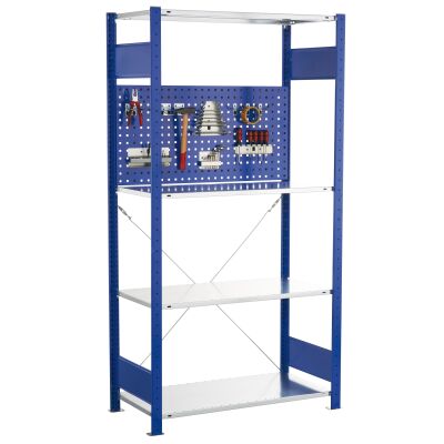 Lochplatten-Rückwand 500 x 1000 (H x B), RAL 5010 enzianblau