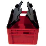 Klappdeckel mit Scharnieren 200 x 300 mm, schwarz, PP