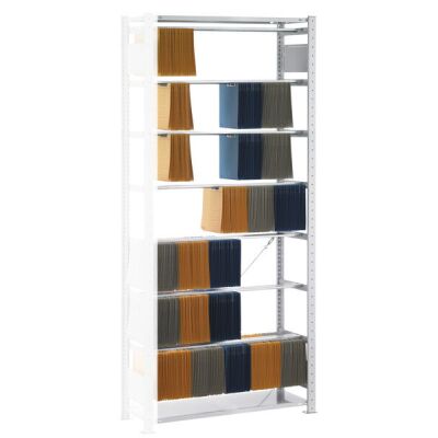 AR, Steck-Pendelhefterregal EXTRA Elba/Leitz, 2300 x 1000 x 350 mm, RAL 7035 lichtgrau, 7 Pendelstangen