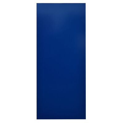 Vollblech-Seitenblende, 90 x 1000 x 800 mm (H x T), RAL 5010 enzianblau