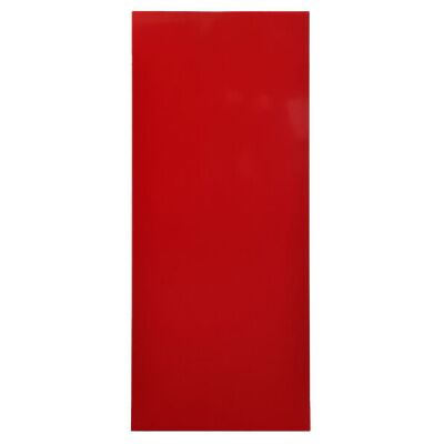 Vollblech-Seitenblende, 90 x 1000 x 300 mm (H x T), RAL 3000 feuerrot
