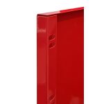 Vollblech-Seitenblende, 90 x 1250 x 400 mm (H x T), RAL 3000 feuerrot