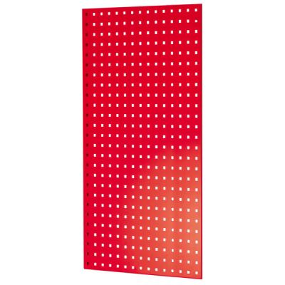Lochplatten-Seitenblende, 1.000 x 600 mm (H x T), für MULTIplus Fachbodenregale Stecksystem, RAL 3000 feuerrot