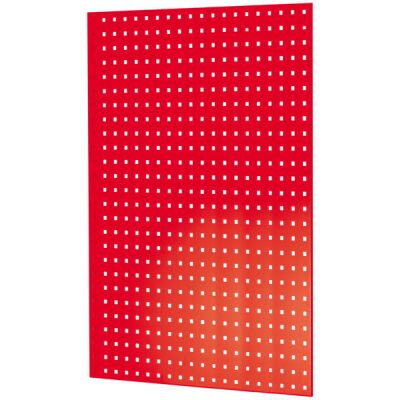 Lochplatten-Seitenblende, 1.000 x 800 mm (H x T), für MULTIplus Fachbodenregale Stecksystem, RAL 3000 feuerrot