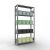 Grundregal, Fachbodenregal Stecksystem MULTIplus85, 2000 x 1000 x 300 mm (HxBxT), 5 Fachböden, Kreuzstrebe, verzinkt