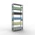 Grundregal, Fachbodenregal Stecksystem MULTIplus85, 2500 x 1000 x 300 mm (HxBxT), 6 Fachböden, Kreuzstrebe, verzinkt
