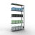Anbauregal, Fachbodenregal Stecksystem MULTIplus85, 2000 x 1000 x 300 mm (HxBxT), 5 Fachböden, Kreuzstrebe, verzinkt