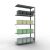 Anbauregal, Fachbodenregal Stecksystem MULTIplus85, 2000 x 1000 x 400 mm (HxBxT), 5 Fachböden, Kreuzstrebe, verzinkt